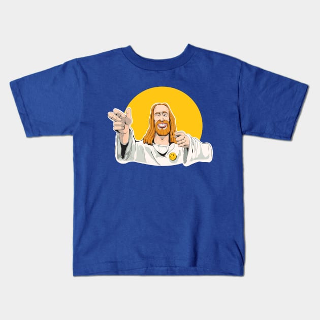 Trigger Finger ( Jesus is Cool Edit ) Kids T-Shirt by Wulfland Arts